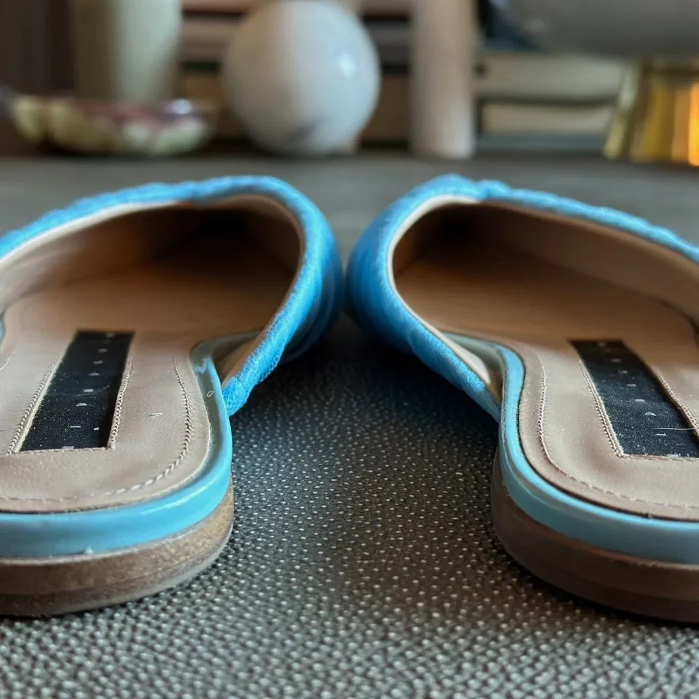 MIDNIGHT 00 Light Blue Mules Size 39 - Picture 2 of 8